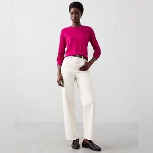 Banana Republic Women’s Crewneck Lightweight Sweater Top Size Small Fuchsia